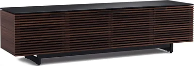 BDI Corridor Media Console - Premium mid-century modern media console with slatted wood design